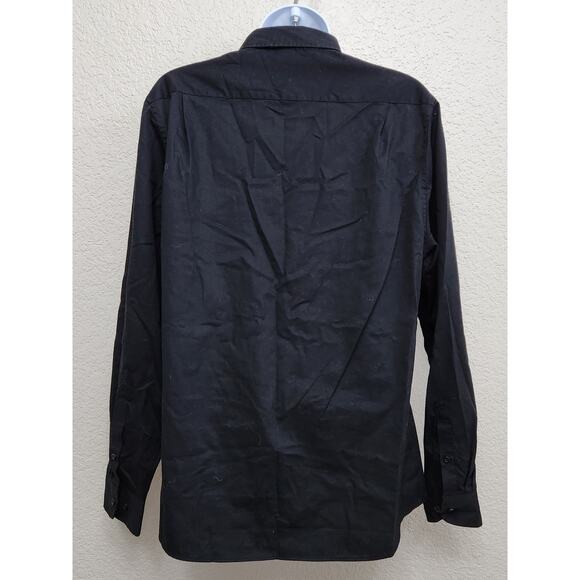 Port Authority Black Button Up Collard Long Sleeves Large Lightweight Soft - Picture 3 of 5